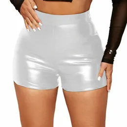 Frauen Casual Kordelzug Bequeme Fi Leder Enge Sexy Freizeit Outdoor Shorts Offene Frt Dessous für Frauen Sexy 48qL #