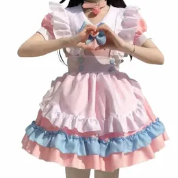 Japanisches Dienstmädchen-Outfit, Rollenspielanzug, Kleidung, Halen-Lolita, weiblich, Männer, Frauen, Perücke, Anime, neuer heißer Verkauf 2024 s1FB #