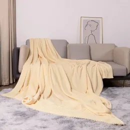 Cobertores apressados cor sólida engrossado cobertor para cama inverno facecloth quente capa de sofá viagem colcha carro verão cochilo de ar