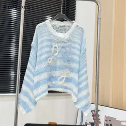 Anagram Kadın Sweaters 24SS Kore Moda Fener Kılıf Yumuşak Tiftik O Boyun Kazak Kadınlar Sonbahar ve Bahar Külot Uzun Örgü Top 572