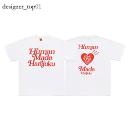 Human Make T-shirt firmate da uomo di marca alla moda giapponese Vestibilità ampia con cotone zolfo Orso polare Anatra Simpatico animaletto con stampa di lettere in cotone Camicia realizzata dall'uomo 8426