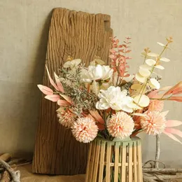 1 искусственный цветок одуванчика, семейный свадебный домашний букет одуванчика для украшения Дня благодарения с искусственными цветами 240322