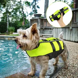 Hundkläder Vest Life Jacket Summer Pet Swimming Supplies utomhus Uppblåsbar vikbar baddräkt liten medelstor