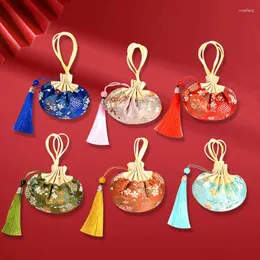 Sacos de armazenamento Retro Mini Tassel Sachet Bag Vazio Bordado Bolsa Estilo Chinês Quarto Decoração Carro Pendurado Pingente Jóias