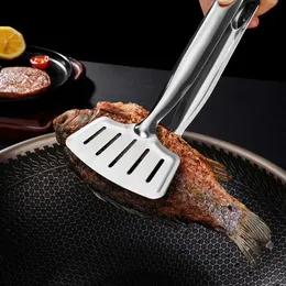 شواء شرائح اللحم مقطع الشواء ملقط من الفولاذ المقاوم للصدأ أدوات المطبخ