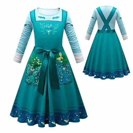 encanto Julieta Mirabel Madrigal Mother Dres Girl Halen Costumes for Kid Carnival Maid Julieta Cosplay Anime Lolita Dr V0zi＃