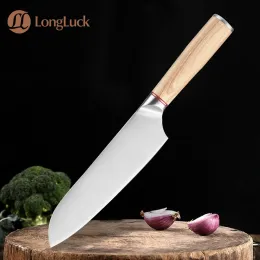 Edelstahl-Kochmesser, professionelles japanisches Santoku-Messer, scharfes Lachs-Sushi-Fisch-Rohmesser, Gemüse- und Obstmesser