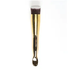 Kaşık temel fırça toz temel fırçaları kontur makyaj fırçaları makyaj uygulaması için tuvalet kozmetik aracı altın3163934