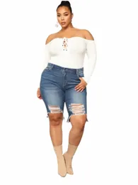 Frauen Zerrissene Jeans Shorts Plus Größe Booty Shorts Denim Sommer Baggy Kurze Für Frauen Fat Oversize Höschen ouc2539 g7e8 #