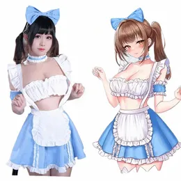 jimiko maid anime women lingerie naughty cute Lace bandeau Maid little naughty outfit erotic uniform girl z4aA#