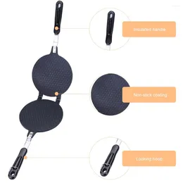 Moldes de cozimento Ovo Roll Maker Máquina Home Ice Cream Cone Ferramentas Universal Round Bakeware Pan Antiaderente Crocante Omelete Waffle Mold