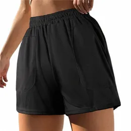 donne semplici pigiami morbidi Cott pantaloncini casual di grandi dimensioni pantaloni da spiaggia yoga pantaloncini sportivi femminili pantaloni larghi streetwear e1Tn #