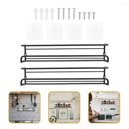 Küchenaufbewahrung, 2 Sets, Gewürzregale, Regale, Organizer, Gewürzhalter