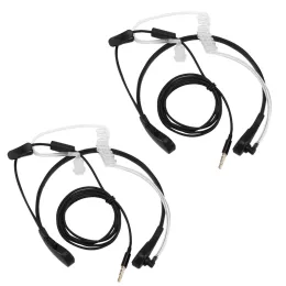 Hörlurar 2x 1Pin 3,5 mm halsmikrofon hemskt akustiskt röröräng headset för samsung/htc/lg/björnbär/motoro