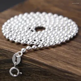 Anhänger 1,5/2/3mm Reine S925 Sterling Silber Männer Frauen Perlen Kette Halskette Rock Thai Choker Pullover Link DIY Zubehör Schmuck