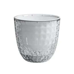 Vaso de plantas com rega automática, vaso de flores com absorção automática de água, transparente, camada dupla, plástico, suculentas, vaso decorativo