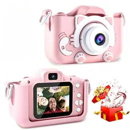 Детская игрушка-камера 1080P HD-экран Уличные игрушки для девочек и мальчиков Рождественские подарки Мини-детская камера Цифровая камера Camara Fotos Kids 240327