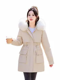 removable Down Padded Coat Women's Mid-Length Parka 2022 New Korean Loose Cott Jacket Autumn Winter Windbreaker Abrigos T186 66y1#