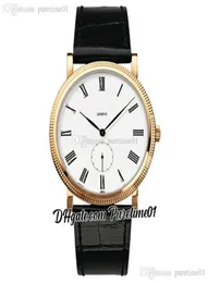 2022 Calatrava 5119J001 Automatik-Herrenuhr 40 mm, 18 Karat Gelbgold, weißes Zifferblatt, römische Markierungen, schwarzes Lederarmband, 11 Stile, Uhren 1673303