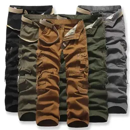Męskie spodnie Mens Multi Pocket Solid Cargo Compant Camoflage Pants Combat Mens Workure Wojsko CP2 J240328