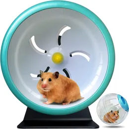 ZOUPGMRHS Adjustable Stand Hamsters Exercise Wheels,Quiet Hamster Wheel 7 inch Rat Wheel (7 in Blue)