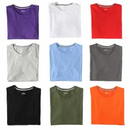 قميص سفينة مجانية للرجال 100 ٪ Cott Summer Short Solid Solid Fants Tshirts Plain Round Neck بالإضافة إلى حجم 5XL Tees Shirt L1it#