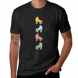 rullskridskor t-shirt vanlig blus tung vikt t skjortor för män g3q5#