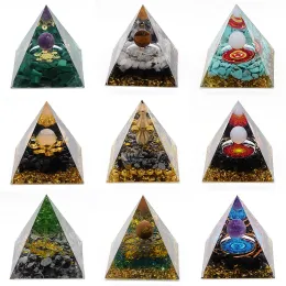 Coltelli Orgonite Pyramid Pietra e cristalli Energy Tree of Life REIKI CHAKRA Moltiplicatore Meditazione Meditazione Artigianato Regali di decorazione della casa