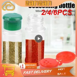 Storage Bottles 2/4/6PCS Spice Plastic Bottle Barbecue Taste Kitchen Salt Pepper Shaker Spices Gadget