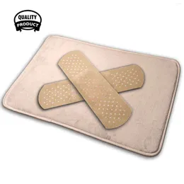 Tapetes Soft House Family Anti-Slip Tapete Tapete Sobre Cross Skin Engraçado Facemask 19 Boca Selada