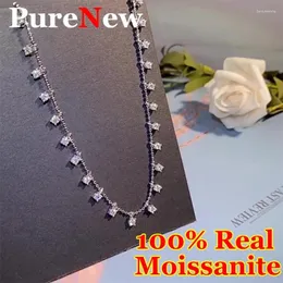 Pendants Pure 3ct/9ct Premium Real Shiny Moissanite Necklace For Women S925 Silver Diamond Party Fine Jewelry