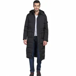 2022 Neue FI Männer Jacke Schwarz Verlängerung und Verdickung Super Warm Down Cott Herren Wintermantel Mit Kapuze Kragen LG Parkas e0vY #