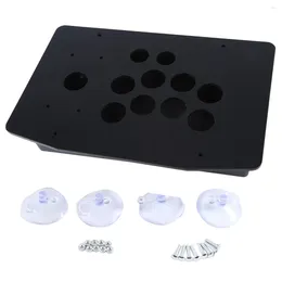 Colheres arcade joystick acrílico painel caso para máquina de jogo diy pode ser instalado botão retro vídeo