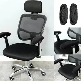 Chair Covers 1pair Removable Office Armrest Slipcovers Protector Gaming Rotating Arm Rest Guest Towel Set