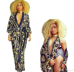 2018 Bohemian Summer Beach Women Set Tracksuit Fashion Sexig Print Playisuit Cloak Coat Två stycken kostymer avslappnade kläder Swim Wear4134486