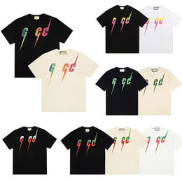 2024 Round Neck Mens Designer T Shirt men's T-shirt brand tshirt clothing spray letter short sleeve spring summer High quality bottom shirt US size S-XL