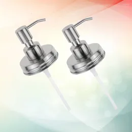 Liquid Soap Dispenser 2 Pcs Lotion Pump Lids Hand Handwashing Fluid Stainless Steel