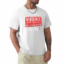 Jiu Jitsu Violence Not the Answer Jujitsu Bjj Prezent Light T-shirt TEES MENS PLAIL T SHIRTS 21qu#