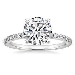 Cluster Rings EAMTI 925 Sterling Silver For Women 1 25 CT Round Solitaire Cubic Zirconia Engagement Ring Promise Size 4-12321k