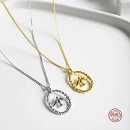 Hängen LKO Real 925 Sterling Silver Luxury of Peace Pendant Halsband för kvinnor Kvinnliga Sweet Jewelry Girls Party Gift