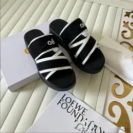 2023 summer new letter printing thick-soled slippers inner height-increasing woven bag hemp rope beach sandals and slippers women 35-42