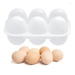 Bottiglie di stoccaggio Scatola per uova Trasparente Cartone riutilizzabile Vassoio per 6 celle Conservazione del frigorifero Fliip Eggs Carriage Organizer per la cucina