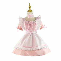 5xl Plus Size Women Maid Outfit Anime Lg Dr Black White Apr Dr Lolita Dres Princ Party Cosplay Costume 2021 L6TW#