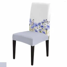 Chair Covers Country Spring Flowers Butterfly Cover Set Kitchen Stretch Spandex Seat Slipcover Home Dining Room