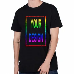 Camiseta personalizada 100% Cott Qualidade Fi Mulheres / Homens Top Tee DIY Seu Próprio Design Marca Logotipo Imprimir Roupas Souvenir Team Clothing o2ci #