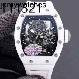 Cool Richarsmill Relógio Mecânico Rakish Relógios de Pulso Tv Factory Rms055 Data em Estoque Negócios Lazer Toda Cerâmica Shell Tape Mens 2024 Estilo de Luxo