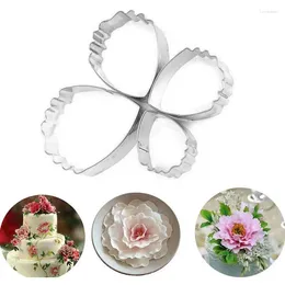Baking Moulds Peony Flower Decorating Stainess Steel Cake Mold For Wedding Decoration Petal Veiner Molds Fondant Sugarcraft Tools
