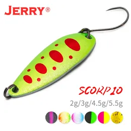 Jerry Scorpio 3G 45G Casting Area Stream Trout Fishing Spoons Lurs Baits Metal Single Hook Ultralight Pesca Spinnerbait 240327