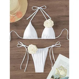 Micro Bikini Push Up Costumi da bagno donna 2024 Costumi da bagno femminili sexy Set brasiliano Costume da bagno a due pezzi Perizoma Biquini solido 240322