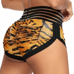 animal Printed Shorts Women's Fitn High Waist Leggings Scrunch Butt Yoga Shorts Gym Workout Breathable Jogging Clothes Female u88K#